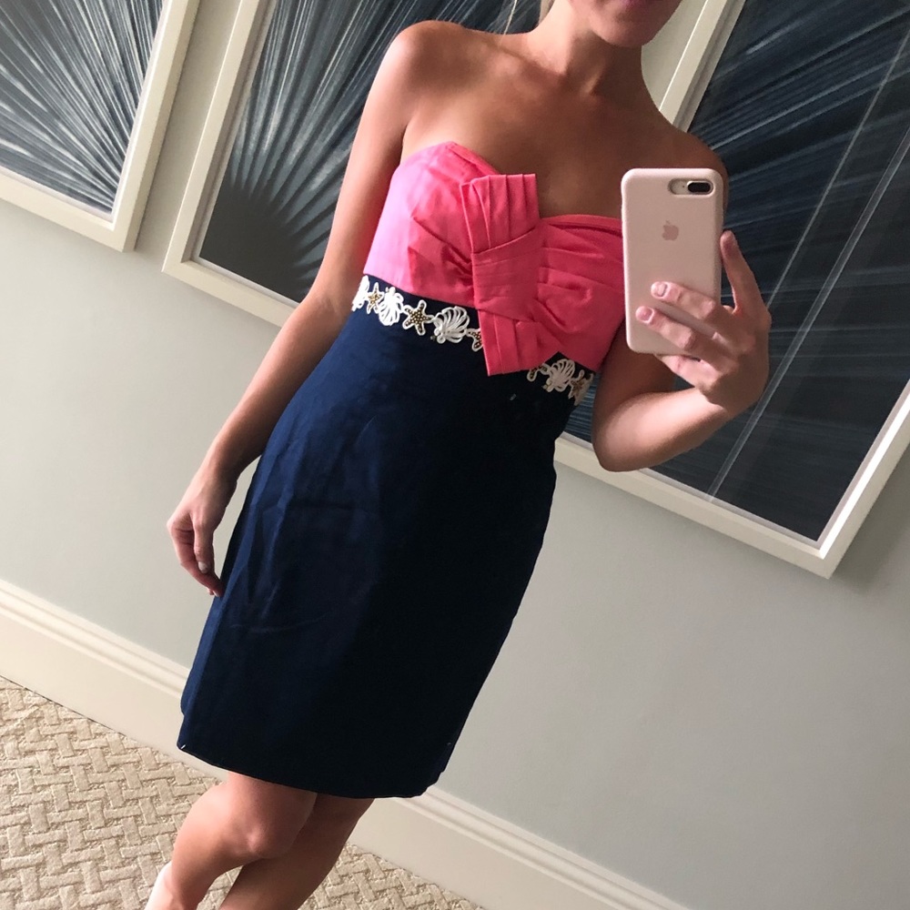 Lilly Pulitzer strapless beaded dress